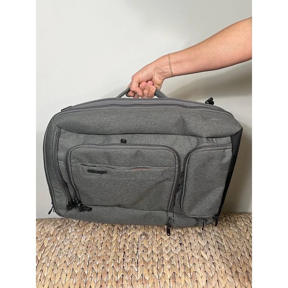 eBags Mother Lode Weekender Travel Backpack Carry On Convertible Heathered Gray